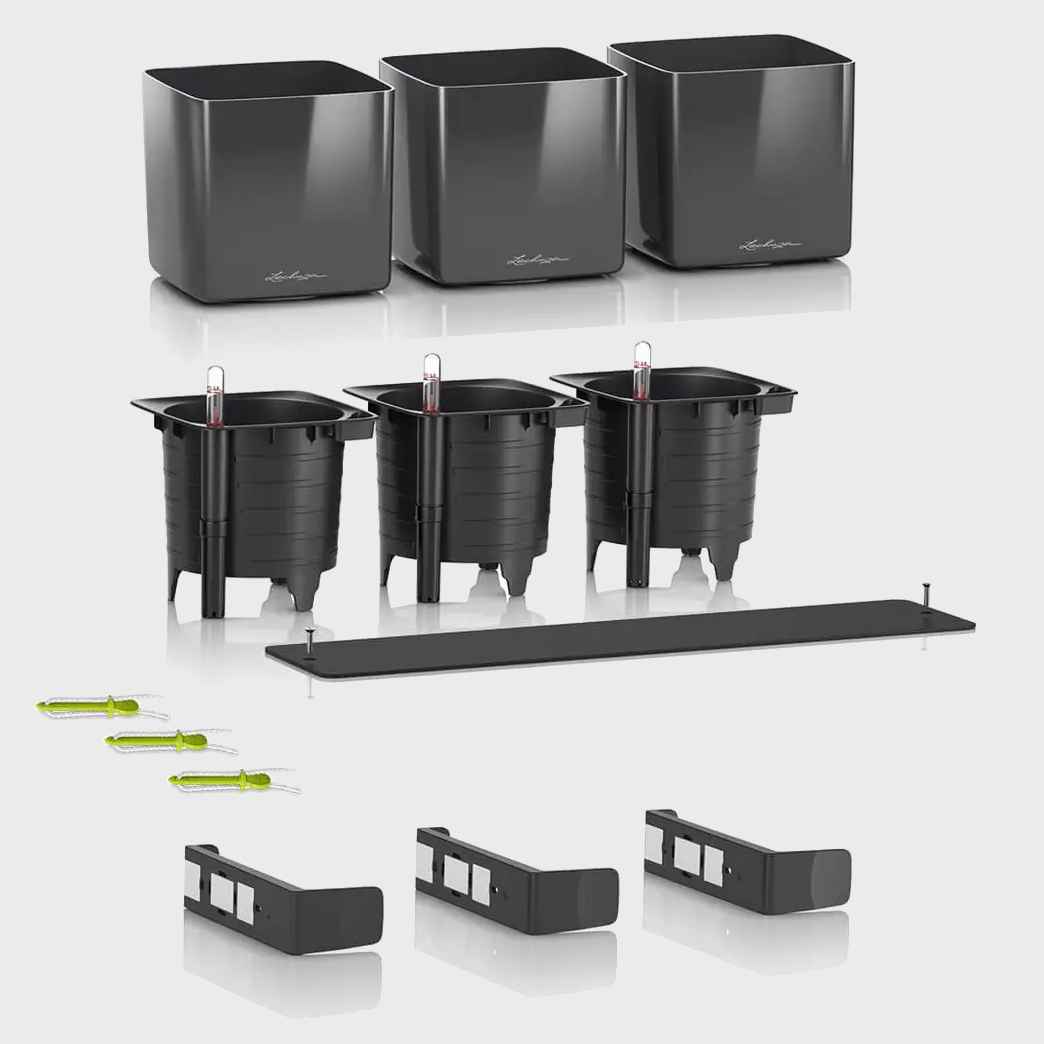 Γλάστρες CUBE Glossy Green Wall Home Kit ως Πλήρες Σετ